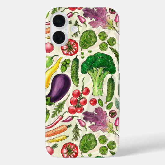 野菜とハーブの庭は白い上で収穫 Case-Mate iPhoneケース (裏面)
