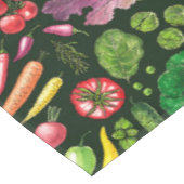 野菜とハーブの庭は黒で収穫 テーブルクロス (アングル)