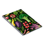 野菜とハーブの庭は黒で収穫 ノートブック (右側)