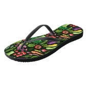 野菜とハーブの庭は黒で収穫 ビーチサンダル (アングル)