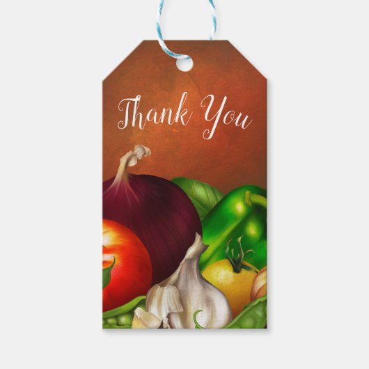 野菜とハーブオーガニック自然野菜の食品 ギフトタグ (正面)