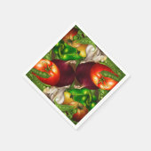 野菜とハーブオーガニック自然野菜の食品 スタンダードカクテルナプキン (角)