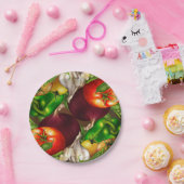 野菜とハーブオーガニック自然野菜の食品 ペーパープレート (パーティー)