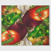 野菜とハーブオーガニック自然野菜の食品 ラッピングペーパー (フラット)