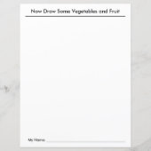 野菜と果物の学校ワークシート (裏面)