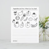 野菜と果物の学校ワークシート (スタンド正面)