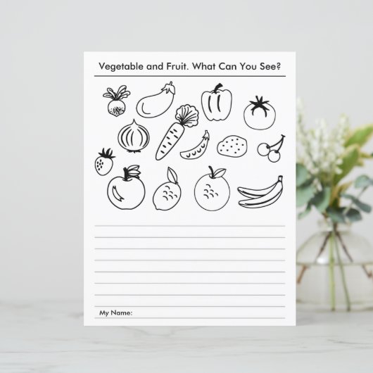 野菜と果物の学校ワークシート (スタンド正面)