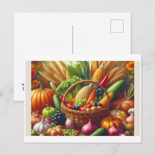野菜と果物 ポストカード (正面/裏面)