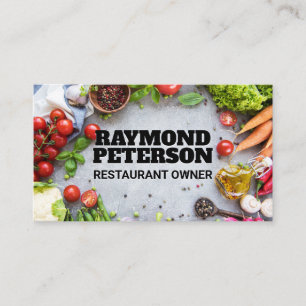 野菜と香辛料   料理の食材 名刺