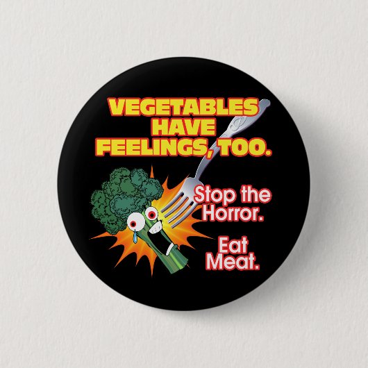 野菜にも感覚があります 缶バッジ (正面)