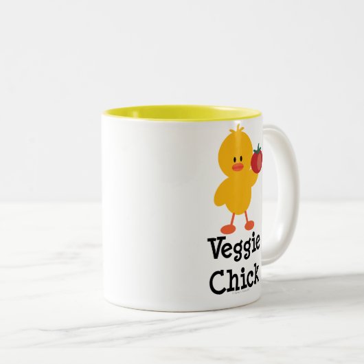 野菜のひよこのマグ ツートーンマグカップ (正面右)