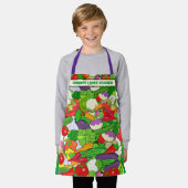 野菜のカラフル子エプロンが大好き エプロン (着用した状態)