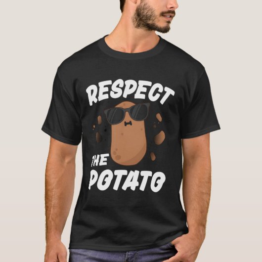 野菜のジャガイモを尊重する Tシャツ (正面)