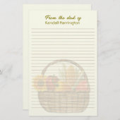 野菜のバスケットが並パーソナライズされたんだ 便箋 (正面/裏面)