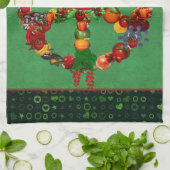 野菜のピースサイン キッチンタオル (折り畳み)