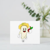 野菜のラディッシュが果物を持った農夫 ポストカード (スタンド正面)