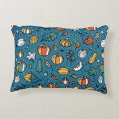 野菜のヴィンテージの背景。品違う種 アクセントクッション (裏面)