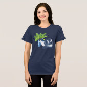 野菜の入った猫 トライブレンドＴシャツ (正面全面)