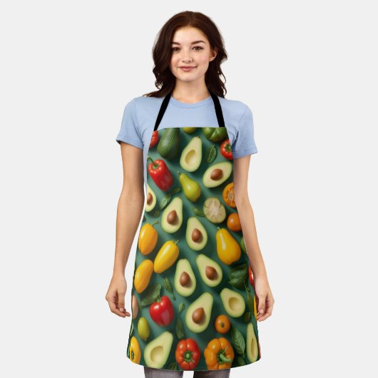 野菜の全部 エプロン (着用した状態)