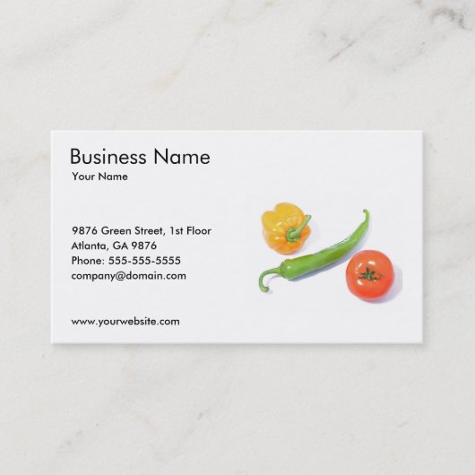 野菜の名刺のテンプレート 名刺 (正面)