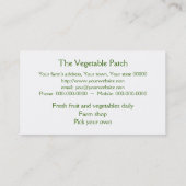 野菜の名刺 名刺 (裏面)