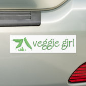 野菜の女の子のバンパーステッカー バンパーステッカー (車上)