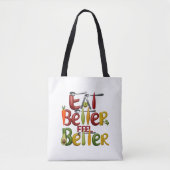 野菜の好き鮮やかと健康的な生活デザイン トートバッグ (正面)