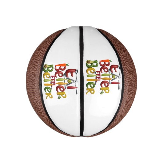 野菜の好き鮮やかと健康的な生活デザイン ミニバスケットボール (縦)