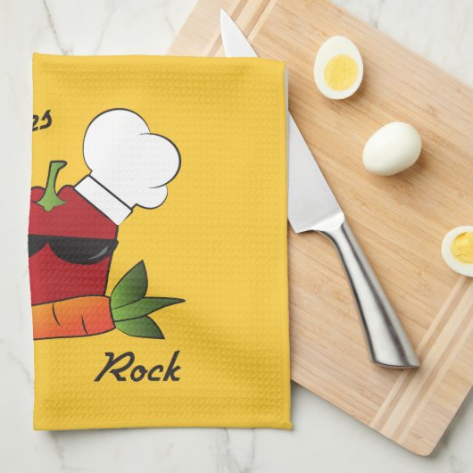 野菜の岩 キッチンタオル (四つ折り)