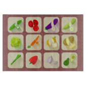 野菜の庭のガラスまな板 カッティングボード (正面)