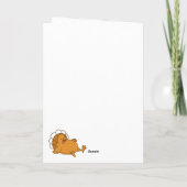 野菜の感謝祭の七面鳥 カード (裏面)