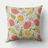 野菜の柄 クッション (裏面)