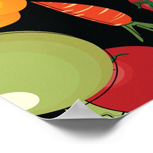 野菜の柄 ポスター (角)