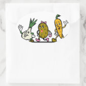 野菜の根 楕円形シール (バッグ)