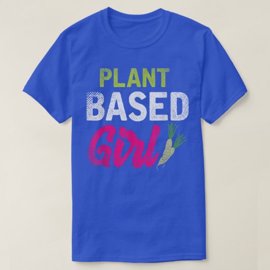 野菜の植物ベースの女の子Herbivore Vege Tシャツ (デザイン正面)