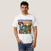 野菜の畑での苦闘 Tシャツ (正面フル)