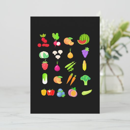 野菜の種類 招待状 (スタンド正面)