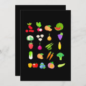 野菜の種類 招待状 (正面/裏面)