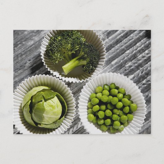 野菜の紙カップの高角度ビュー ポストカード (正面)