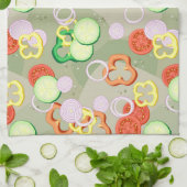 野菜の薄切りの食感 キッチンタオル (折り畳み)