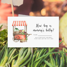 野菜の赤ちゃんシャワー – ママの腹の大きさ エンクロージャーカード