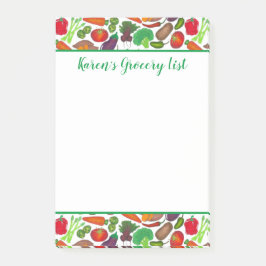 野菜の食料品ショッピンググリーンマーケットシェフ ポストイット