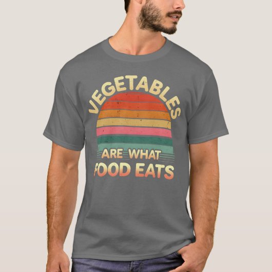 野菜は食べ物が食べる少年 Tシャツ (正面)
