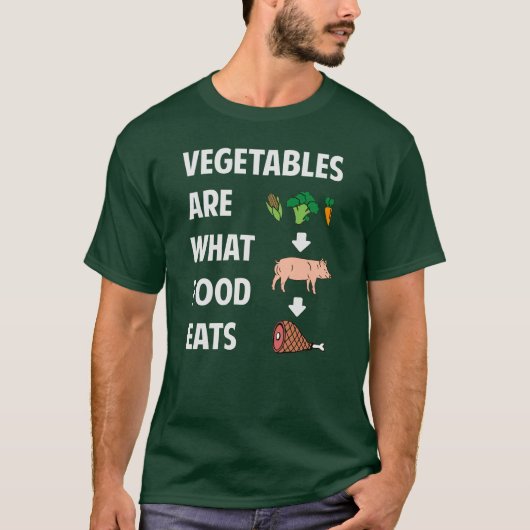 野菜は食糧が食べるものです Tシャツ (正面)