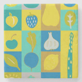 野菜はIを妨げます ストーンコースター (正面)