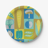 野菜はIIを妨げます ペーパープレート (正面)