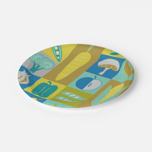 野菜はIIを妨げます ペーパープレート (アングル)