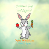 野菜まんが入ったかわいいウサギ ウィンドウサイン (シート3)