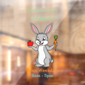 野菜まんが入ったかわいいウサギ ウィンドウサイン (シート2)