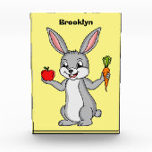 野菜まんが入ったかわいいウサギ フォトブロック (正面)